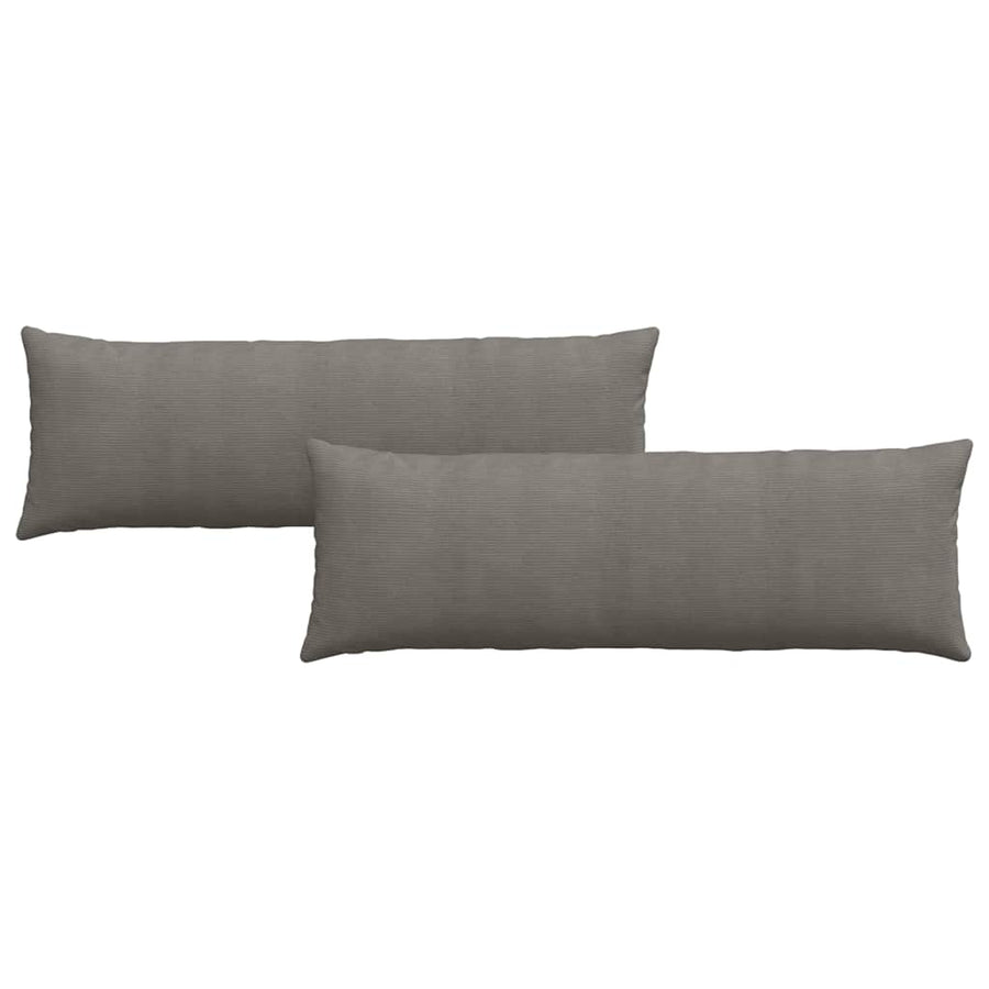 Sofa Kussens 2 pcs Lichtgrijs 120 x 40 cm Katoen Stof