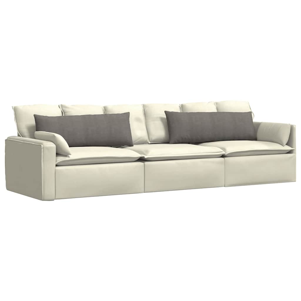 Sofa Kussens 2 pcs Lichtgrijs 120 x 40 cm Katoen Stof