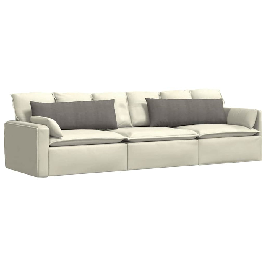 Sofa Kussens 2 pcs Lichtgrijs 120 x 40 cm Katoen Stof