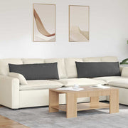 Sierkussens 2 stuks donkergrijs 120x40 cm corduroy