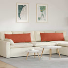 Sofa Cushions 2 pieces Red-orange 120 x 40 cm Corduroy