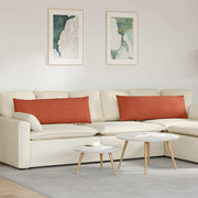 Sierkussens 2 stuks 120x40 cm rood-oranje cordstof