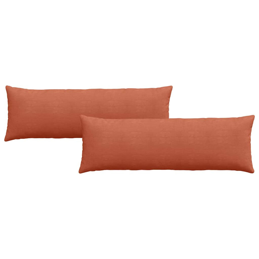 Sofa Kussens 2 pcs Rood-oranje 120 x 40 cm Katoen Stof