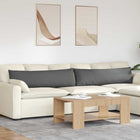 Bankkussens 2 stuks donkergrijs 145x40 cm stof