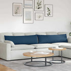 Bankkussens 2 stuks blauw 145x40 cm stof
