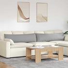 Bankkussens 2 stuks 145x40 cm stof grijs