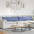 Bankkussens 2 stuks 145x40x20 cm jeansblauw stof