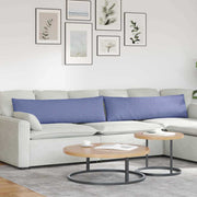 Bankkussens 2 stuks 145x40x20 cm jeansblauw stof