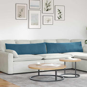 Sofakussens 2 stuks blauw 145x40 cm corduroy