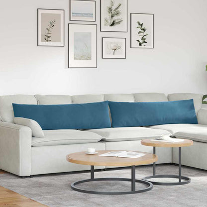 Sofa Kussens 2 pcs Blauw 145 x 40 cm Katoen Stof