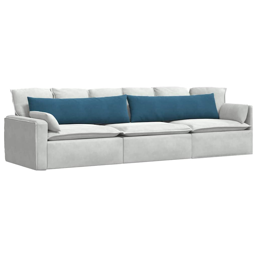 Sofa Kussens 2 pcs Blauw 145 x 40 cm Katoen Stof