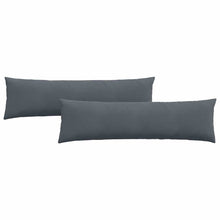 Sofa Kussens 2 pcs Donkergrijs 145 x 40 cm Katoen Stof