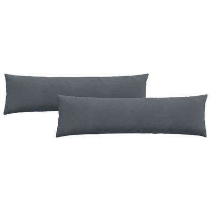 Sofa Kussens 2 pcs Donkergrijs 145 x 40 cm Katoen Stof