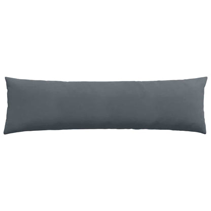 Sofa Kussens 2 pcs Donkergrijs 145 x 40 cm Katoen Stof