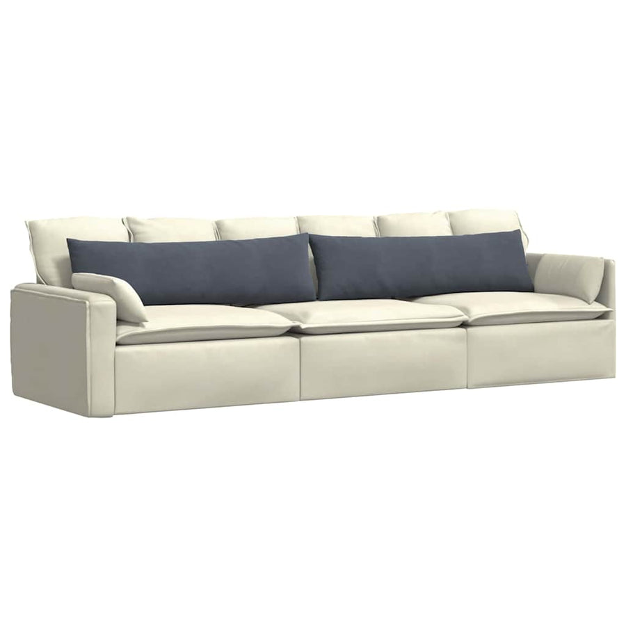 Sofa Kussens 2 pcs Donkergrijs 145 x 40 cm Katoen Stof