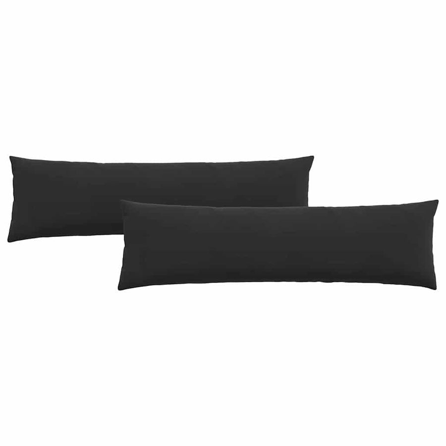 Sofa Kussens 2 pcs Zwart 145 x 40 cm Katoen Stof