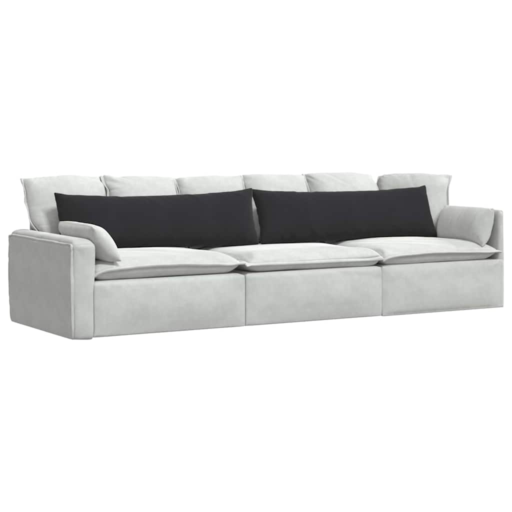 Sofa Kussens 2 pcs Zwart 145 x 40 cm Katoen Stof