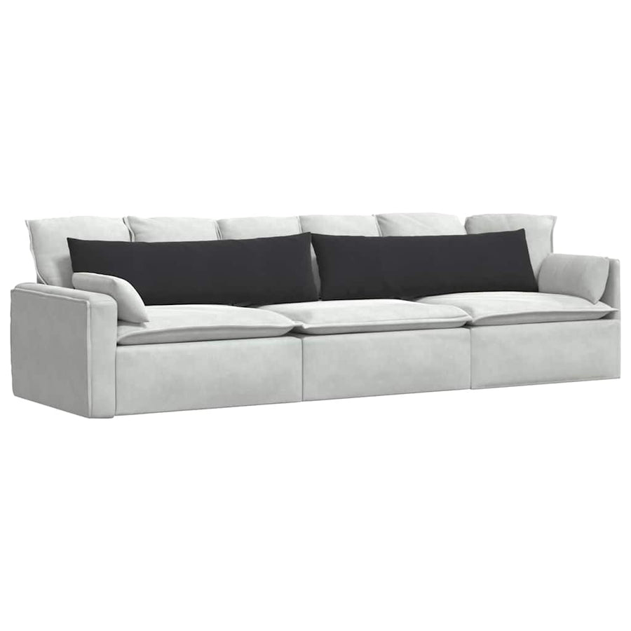 Sofa Kussens 2 pcs Zwart 145 x 40 cm Katoen Stof
