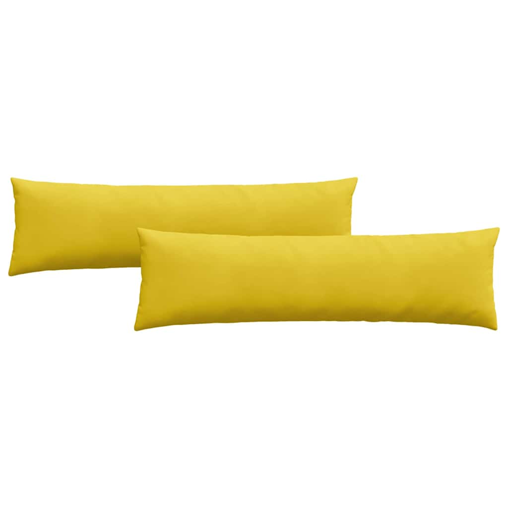 Sofa Kussens 2 pcs Geel 145 x 40 cm Katoen Stof