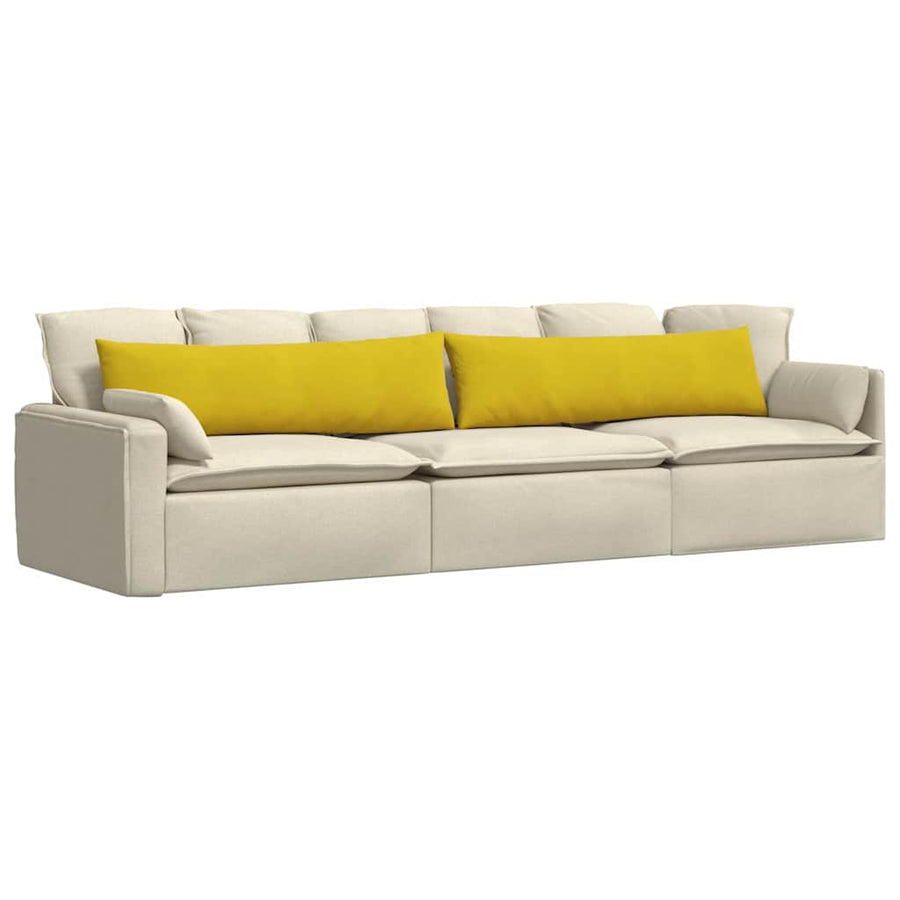 Sofa Kussens 2 pcs Geel 145 x 40 cm Katoen Stof