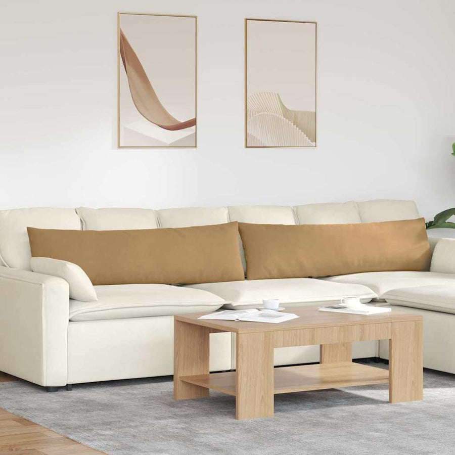 Sofa Kussens 2 pcs Bruin 145 x 40 cm Katoen Stof