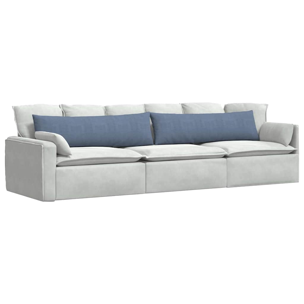 Sofa Kussens 2 pcs Blauw 145 x 40 cm Katoen Stof