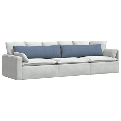 Sofa Kussens 2 pcs Blauw 145 x 40 cm Katoen Stof