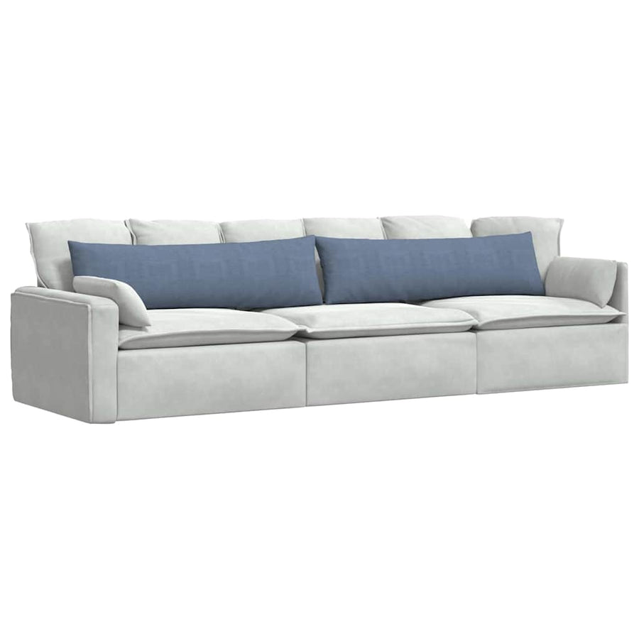 Sofa Kussens 2 pcs Blauw 145 x 40 cm Katoen Stof