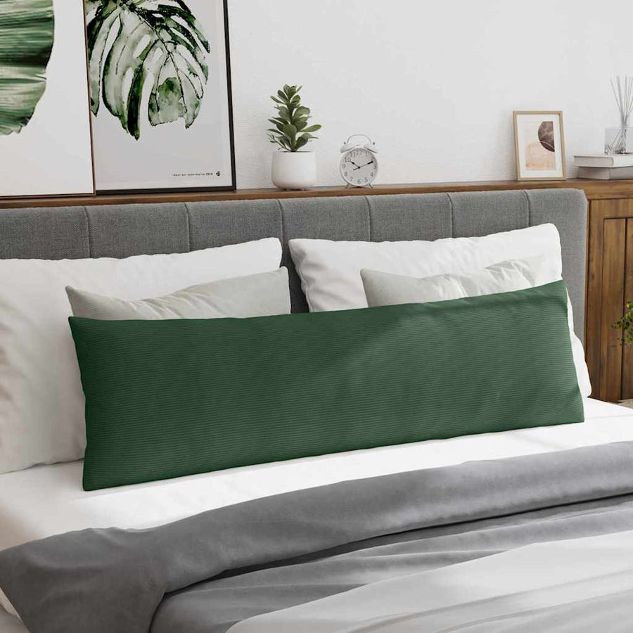 Sofa Kussens 2 pcs Donkergroen 145 x 40 cm Katoen Stof