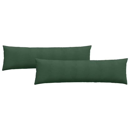 Sofa Kussens 2 pcs Donkergroen 145 x 40 cm Katoen Stof