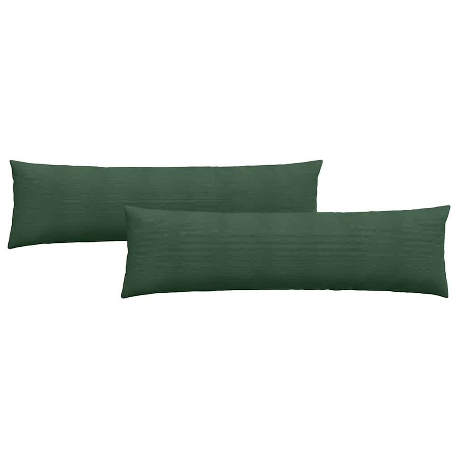 Sofa Kussens 2 pcs Donkergroen 145 x 40 cm Katoen Stof