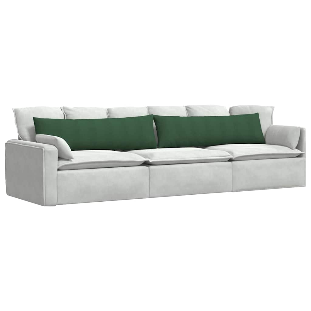 Sofa Kussens 2 pcs Donkergroen 145 x 40 cm Katoen Stof