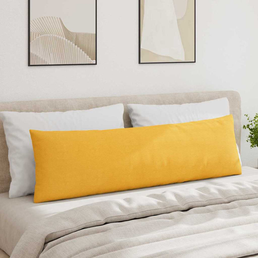 Sofa Kussens 2 pcs Lichtgeel 145 x 40 cm Katoen Stof