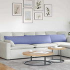 Sofa Cushions 2 pcs Jeans Blue 200 x 40 cm Fabric
