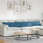 Sofa kussens 2 stuks blauw 200x40 cm corduroy