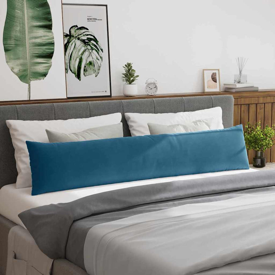 Sofa Kussens 2 pcs Blauw 200 x 40 cm Katoen Stof
