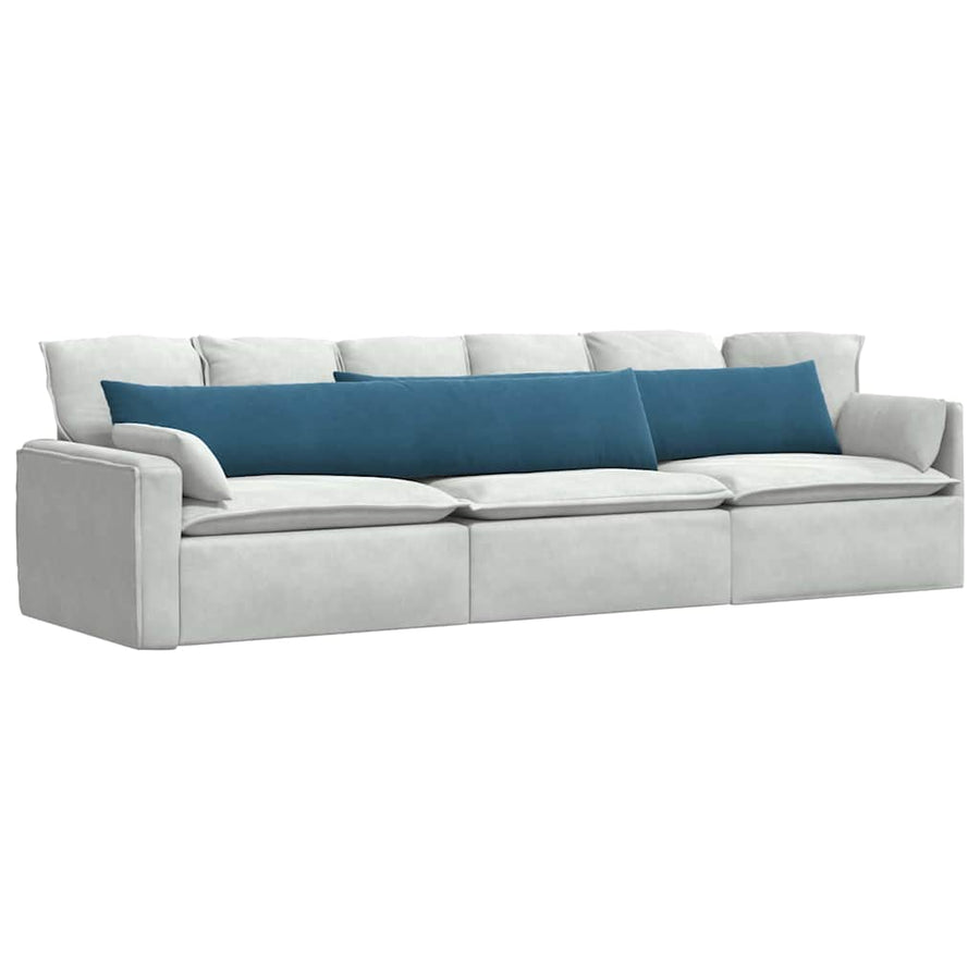 Sofa Kussens 2 pcs Blauw 200 x 40 cm Katoen Stof