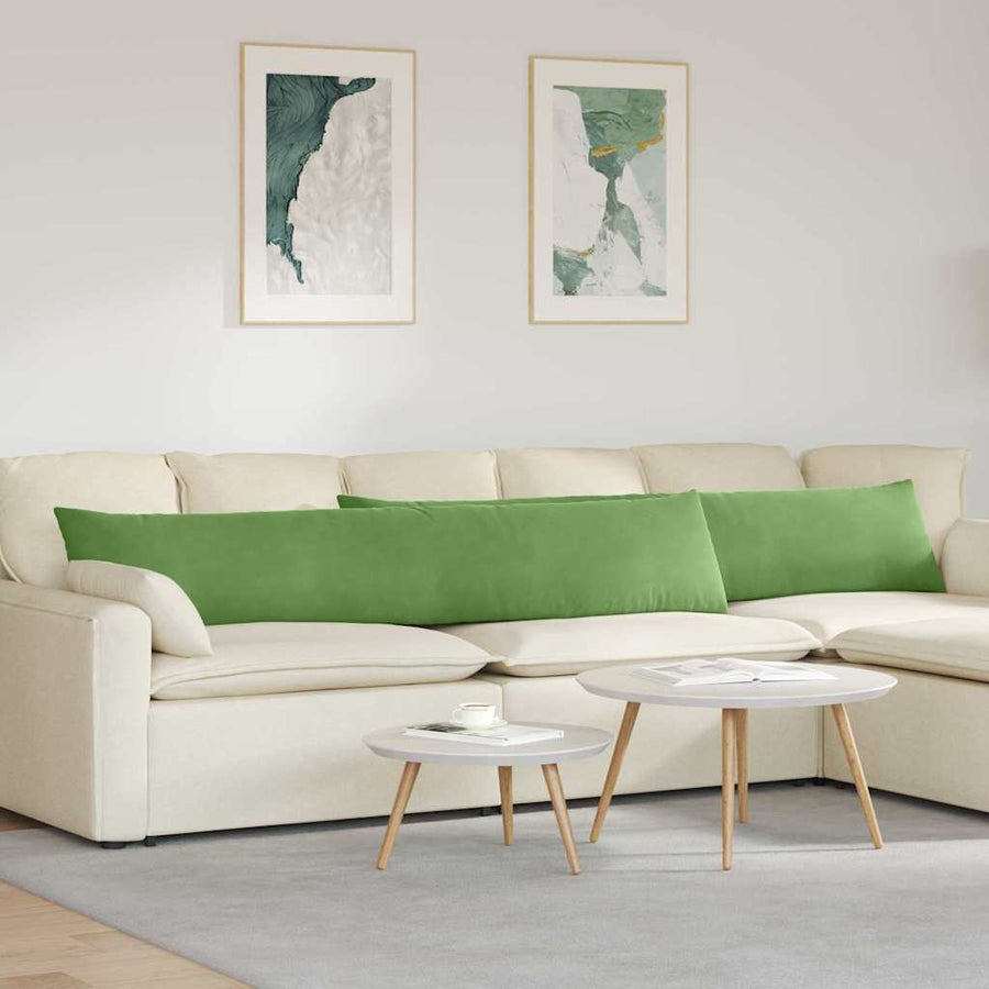 Sofa Kussens 2 pcs Lichtgroen 200 x 40 cm Katoen Stof