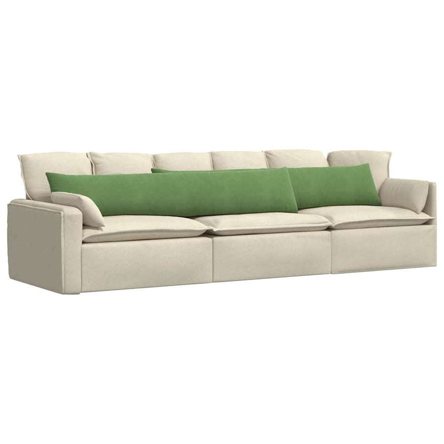 Sofa Kussens 2 pcs Lichtgroen 200 x 40 cm Katoen Stof