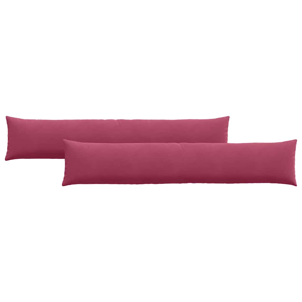 Sofa Kussens 2 pcs Wijnrood 200 x 40 cm Katoen Stof