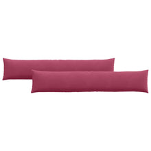 Sofa Kussens 2 pcs Wijnrood 200 x 40 cm Katoen Stof