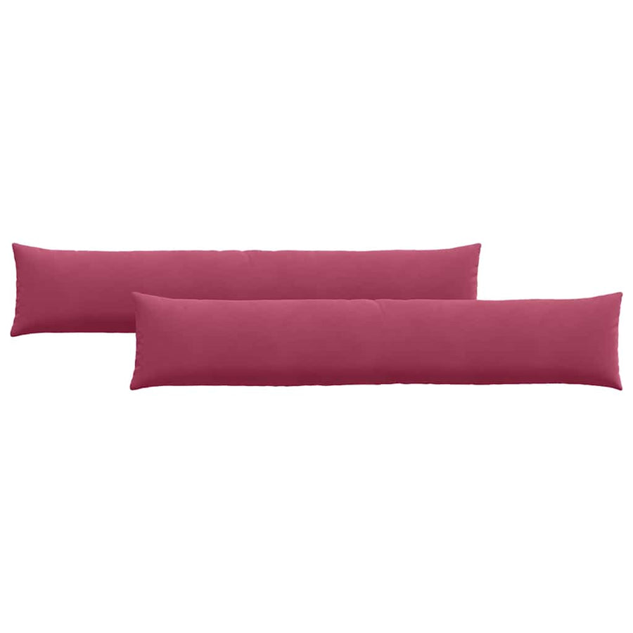 Sofa Kussens 2 pcs Wijnrood 200 x 40 cm Katoen Stof
