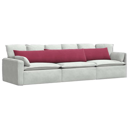 Sofa Kussens 2 pcs Wijnrood 200 x 40 cm Katoen Stof
