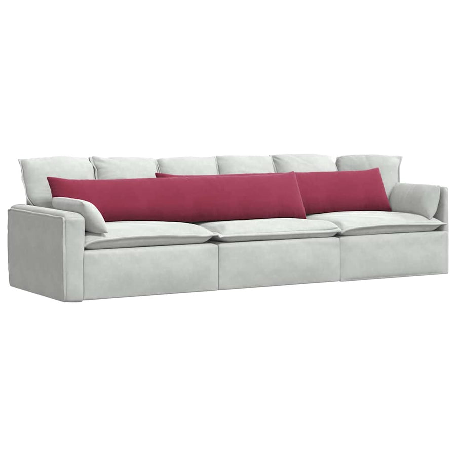 Sofa Kussens 2 pcs Wijnrood 200 x 40 cm Katoen Stof