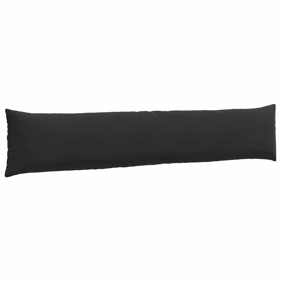 Sofa Kussens 2 pcs Zwart 200 x 40 cm Katoen Stof