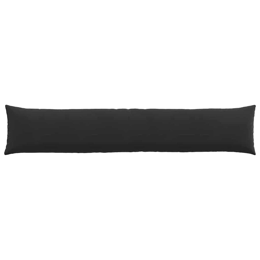 Sofa Kussens 2 pcs Zwart 200 x 40 cm Katoen Stof