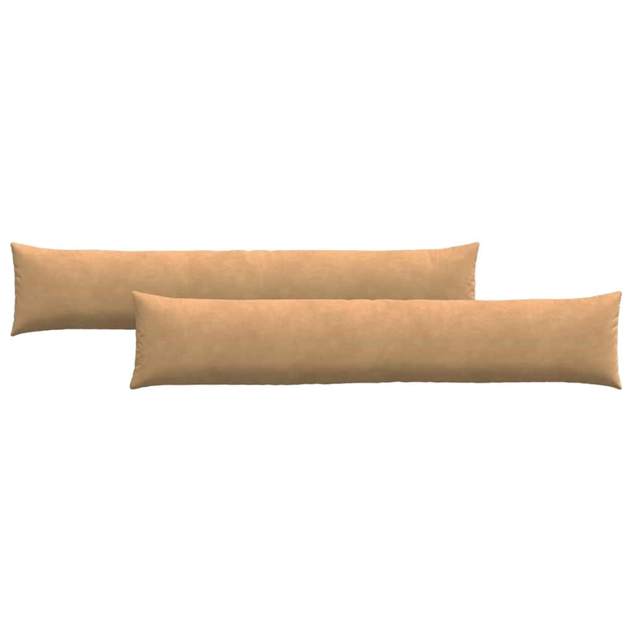 Sofa Kussens 2 pcs Bruin 200 x 40 cm Katoen Stof