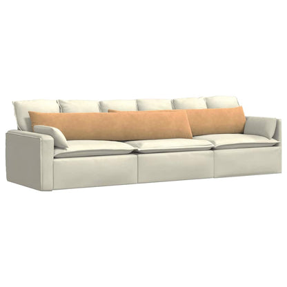Sofa Kussens 2 pcs Bruin 200 x 40 cm Katoen Stof