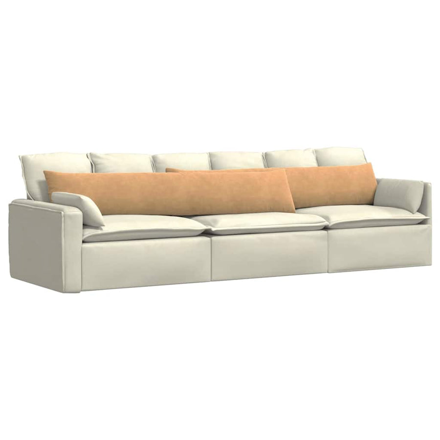 Sofa Kussens 2 pcs Bruin 200 x 40 cm Katoen Stof