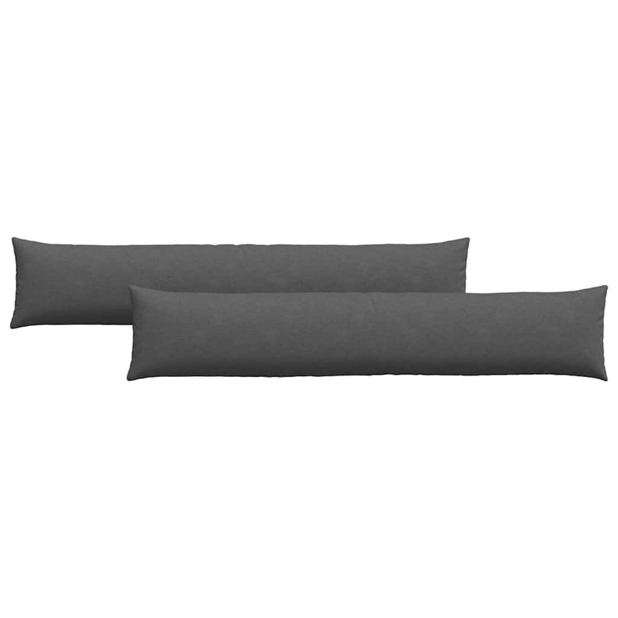 Sofa Kussens 2 pcs Donkergrijs 200 x 40 cm Katoen Stof